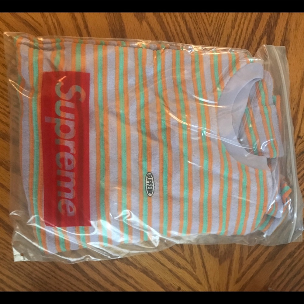 Supreme multi stripe terry tee